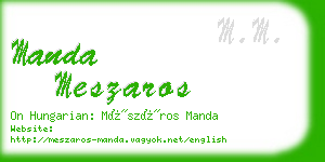 manda meszaros business card